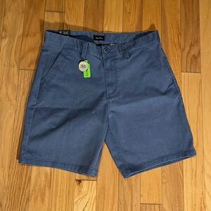 NWT Men's Brixton Choice Chino Short" in a faded blue. Comes in various sizes